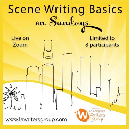 Creating Suspense: Scene Writing Basics workshops on Sundays on Zoom. 